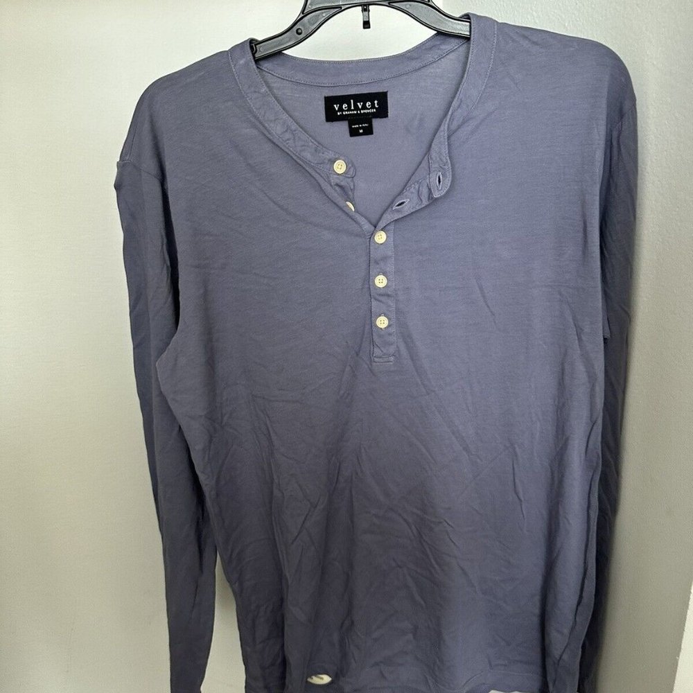 Velvet INC mens long sleeve shirt Medium purple ALVARO01 MSRP $108